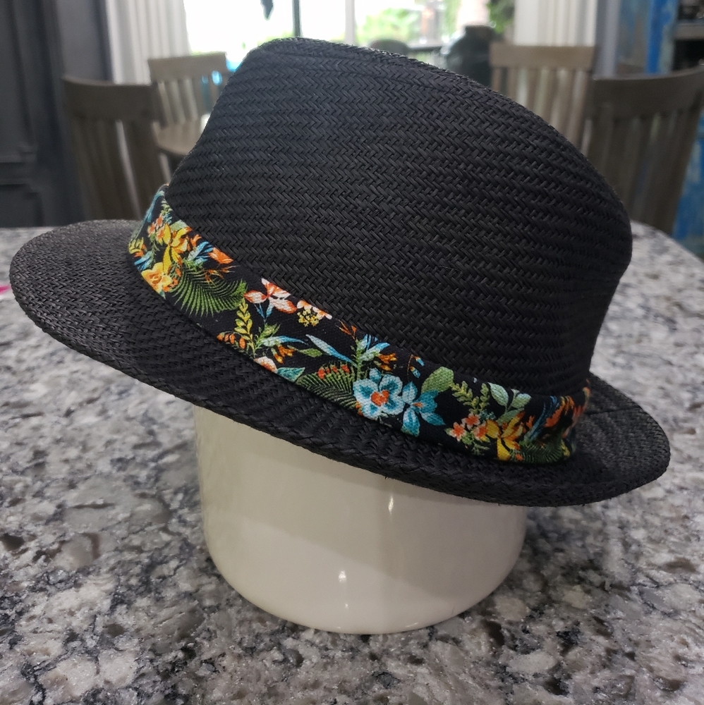 Summer Straw Fedora / Black